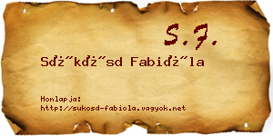 Sükösd Fabióla névjegykártya